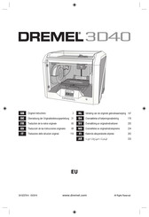 Dremel 3D40 Flexible Build Plate Traducción De Las Instrucciones Originales