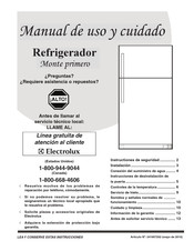 Electrolux 241857202 Manual De Uso Y Cuidado