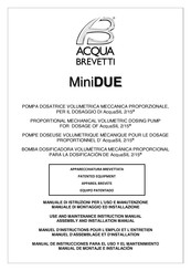 Acqua Brevetti MiniDUE PM002+AV017 Manual De Instrucciones Para El Uso Y El Mantenimiento