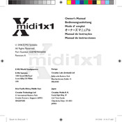 Creative E-Mu Xmidi 1x1 Manual De Instrucciones