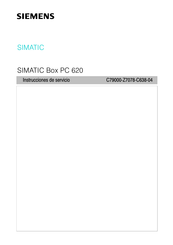 Siemens SIMATIC Box PC 620 Instrucciones De Servicio