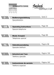 HumanTechnik flashtel comfort II f Instrucciones De Servicio