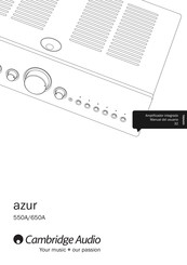 Cambridge Audio azur 550A Manual Del Usuario