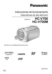 Panasonic HC-V700 Instrucciones De Funcionamiento