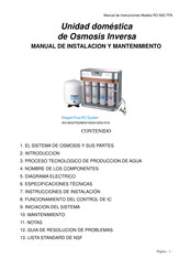 Depuragua RO 75G FFA Manual De Instrucciones