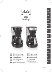 melitta EasyTop Manual De Instrucciones