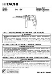 Hitachi DV 16V Manual De Instrucciones