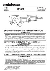 Metabo HPT D 10YB Manual De Instrucciones