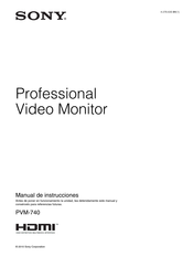 Sony PVM-740 Manual De Instrucciones