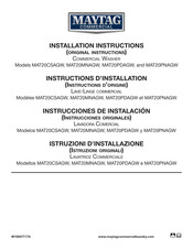 Maytag Commercial MAT20MNAGW Instrucciones De Instalación