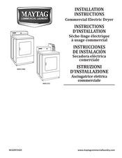 Maytag Commercial MDE17MN Instrucciones De Instalación