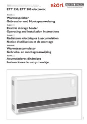 Stiebel Eltron ETT 500 electronic Instrucciones De Uso Y Montaje