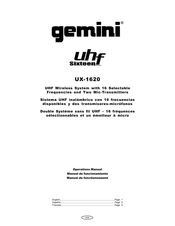 Gemini UX-1620 Manual De Funcionamiento