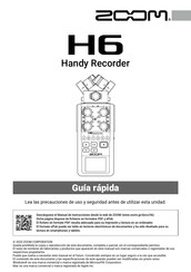 Zoom H6 Manual De Instrucciones