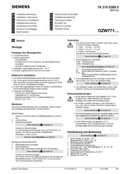 Siemens OZW771 Serie Instrucciones De Montaje