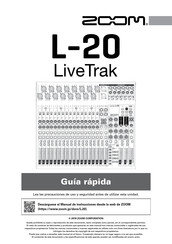 Zoom L-20 LiveTrak Guía Rápida