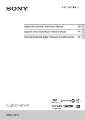 Sony Cyber-shot DSC-RX10 Manual De Instrucciones