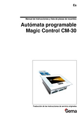 Gema Magic Control CM-30 Manual De Instrucciones Y Lista De Piezas De Recambio