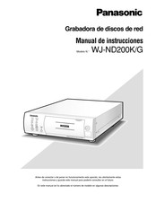 Panasonic WJ-ND200K/G Manual De Instrucciones