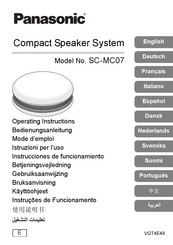 Panasonic SC-MC07 Instrucciones De Funcionamiento