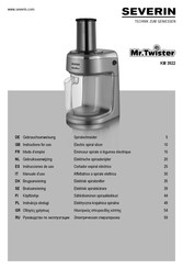 SEVERIN Mr.Twister KM 3922 Instrucciones De Uso