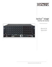 Crest Audio tactus stage Manual De Operación