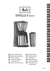 melitta Single 5 therm Manual De Instrucciones