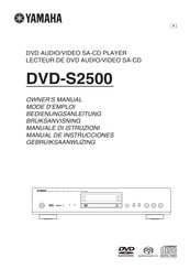 Yamaha DVD-S2500 Manual De Instrucciones