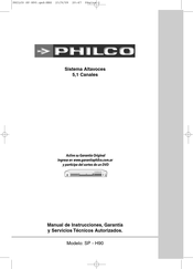 Philco SP-H90 Manual De Instrucciones