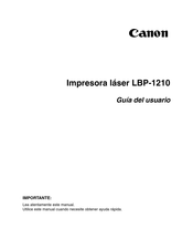 Canon LBP 1210 Guia Del Usuario