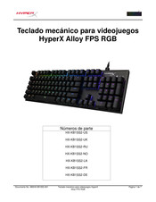 Hyperx Alloy FPS RGB Manual De Instrucciones