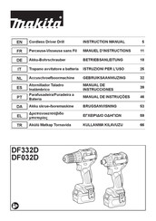 Makita DF332DZ Manual De Instrucciones