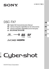 Sony Cyber-shot DSC-TX7 Manual De Instrucciones