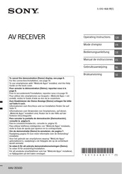 Sony XAV-3550D Manual De Instrucciones