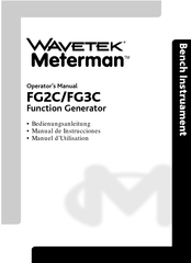 Wavetek Meterman FG2C Manual De Instrucciones