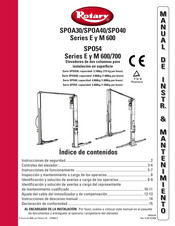 Rotary E 700 Serie Instrucciones De Funcionamiento