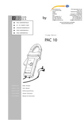 Chauvin Arnoux PAC 10 Manual De Instrucciones