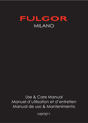 Fulgor Milano F4SP30 1 Serie Manual De Uso