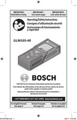 Bosch GLM165-40 Instrucciones De Funcionamiento