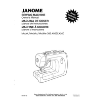 Janome 385.4052LX200 Manual De Instrucciones