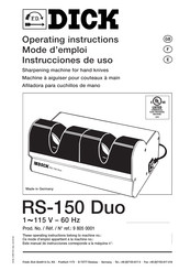 Dick RS-150 Duo Instrucciones De Uso