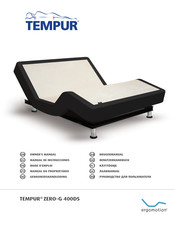 TEMPUR TEMPUR ZERO-G 400DS Manual De Instrucciones