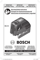 Bosch GCL 25 Instrucciones De Funcionamiento