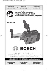 Bosch GDE18V-26D Instrucciones De Funcionamiento Y Seguridad