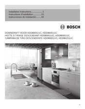 Bosch HDD86051UC Instrucciones De Instalación