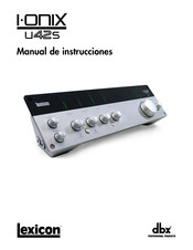 Lexicon dbx I-ONIX U42S Manual De Instrucciones