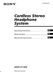 Sony MDR-IF140K Manual De Instrucciones