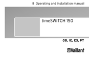 Vaillant timeSWITCH 150 Operating And Installation Manual