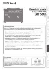 Roland Jazz chorus JS-22 Manual Del Usuario