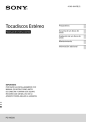 Sony PS-HX500 Manual De Instrucciones